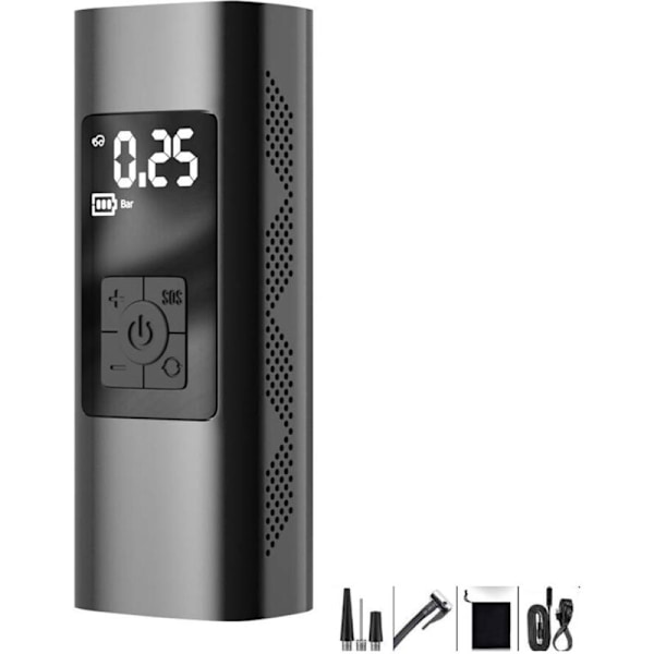 Bærbar Luftkompressor, 6000mAh Mini Elektrisk Luftpumpe, 150PSI Elektrisk Cykelpumpe, Kompressor med LED Digital Display og USB C Port til Motorcykel