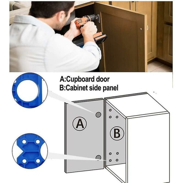 Auspicious-35mm hængsel jig borebitsæt skjulte hængsel borebits lokaliseringsguide boreværktøjer til skabshængsler og monteringsplader thsinde--