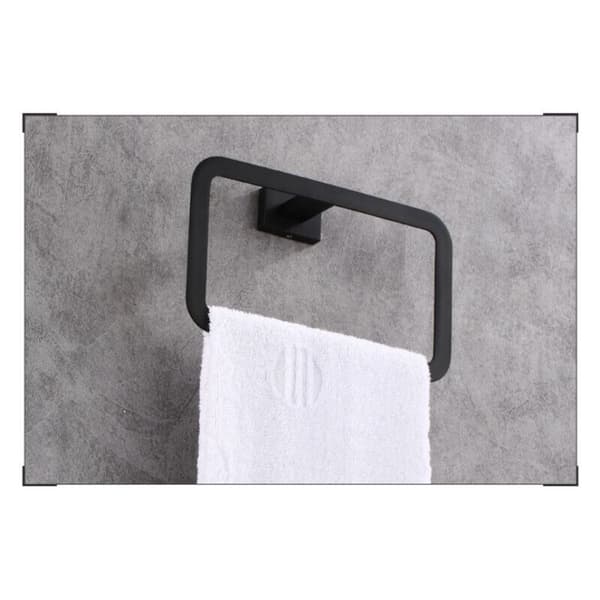 Håndklædeholder Håndklædeholder til badeværelse toilet (Håndklædeholder-Sort)
