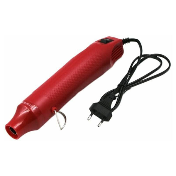 220V Mini Lämpöpistooli, Käsikäyttöinen Lämpöpistooli Kutistuskelmuun, Kutistusputkeen, Epoksihartsiin, Prägäämiseen, DIY (Valkoinen)