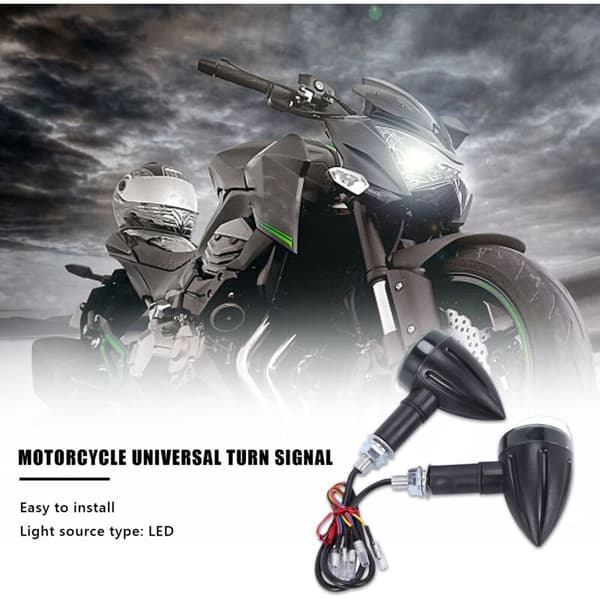 2 stk. Universal Motorcykel Blinklys 6Led Lokomotiv