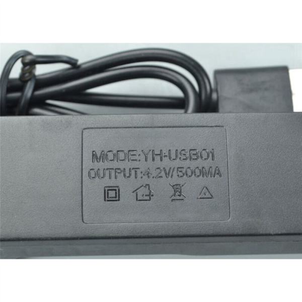 3x 1-slots USB-batteriladdare Universal laddningsbar litium-batteriladdning för 18650 26650 14500 16340