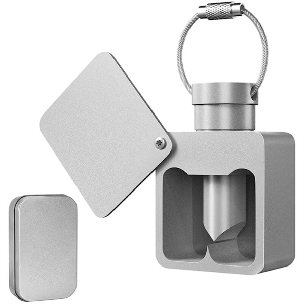 Forseglet vandtæt pilleæske i aluminiumlegering med pilledeler, bærbar pilleskærer, pilleopbevaring