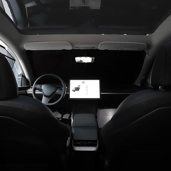 Tilpasset solskjerm for Model Y 2021 Bilens bakre vindusrute Side Window Privacy Shade Skylight Blind Net D