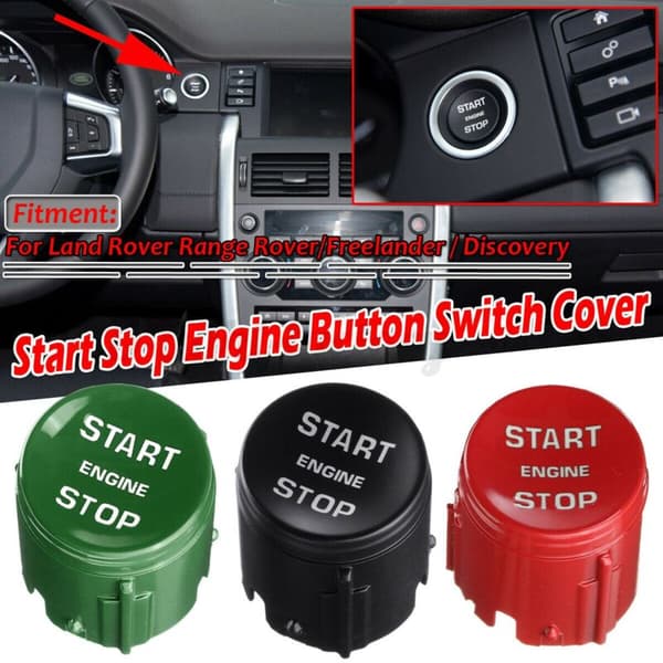 Deksel for start/stopp-knapp for bilmotor, Range Rover, grønn