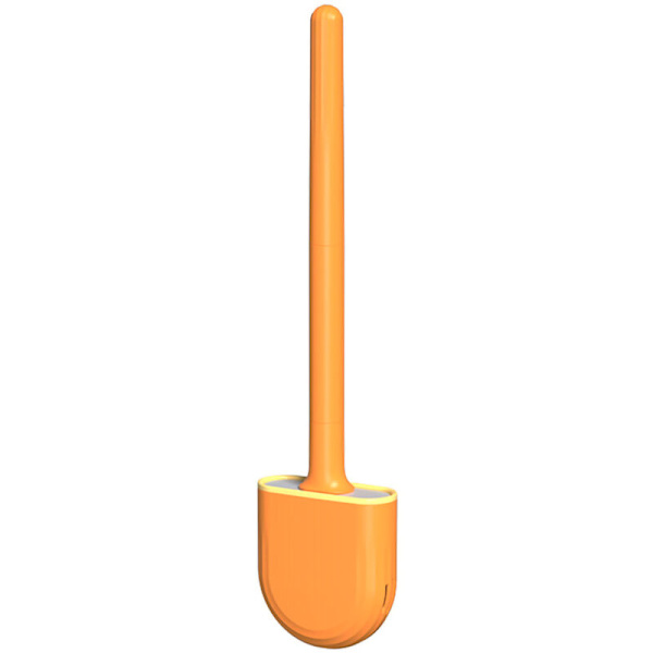 Seinälle kiinnitettävä WC-harja, Mini-kylpyhuoneen WC-puhdistusharja irrotettavalla kahvalla, Vitality Orange