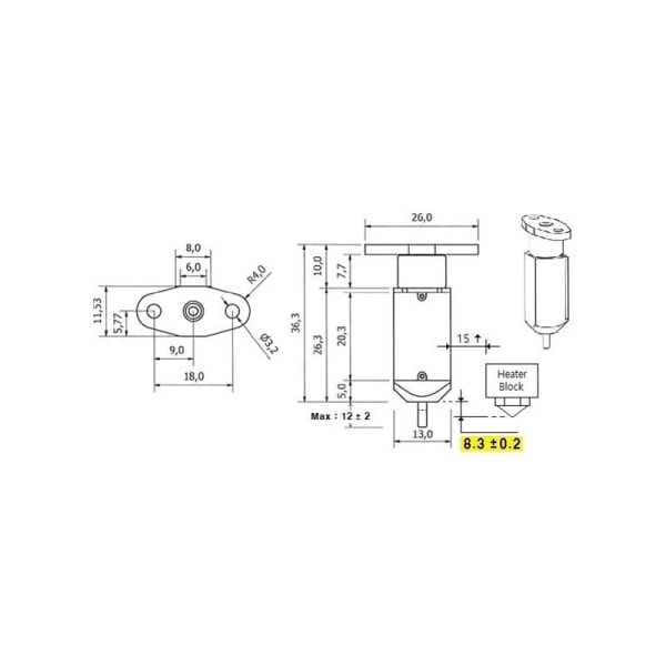 Intelligent Press 3D Auto Bed Leveling Sensor Press Set för 3D-skrivare