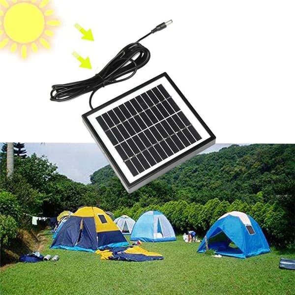 12V 2W Solcellepanel Solhagepanel DIY-deler DC-port Solcellepanel Batterimodul for Batterilader