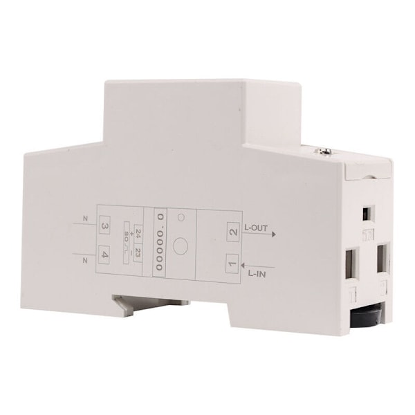 Yksivaiheinen sähkömittari 80A max modulaarinen, yksinkertainen tariffi, LCD-näyttö, osittainen nollaus