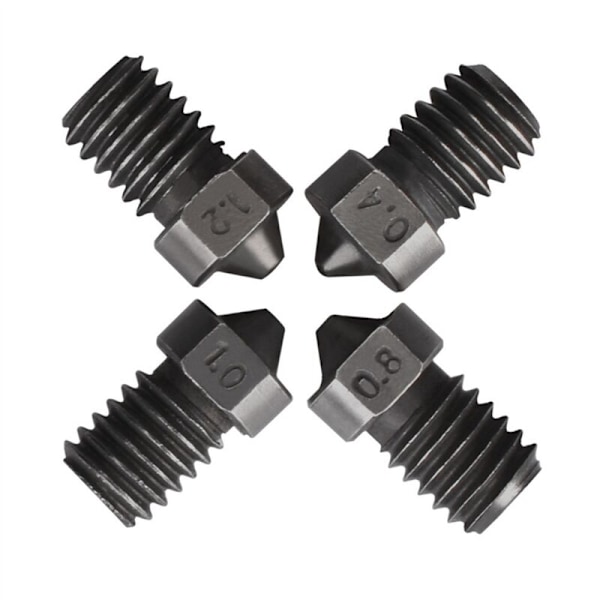 Hærdede Stål Dyser V6 Dyser til 1.75mm Hotend Aero Ekstruder Prusa I3 Mk3 3D Printer 0.6mm 10 stk
