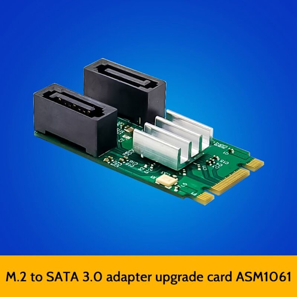 M.2 B+M KEY 2 Port SATA 3.0 Laajennuskortti ASM1061 Sata 6G Piirisarja Kiintolevy Muunnin