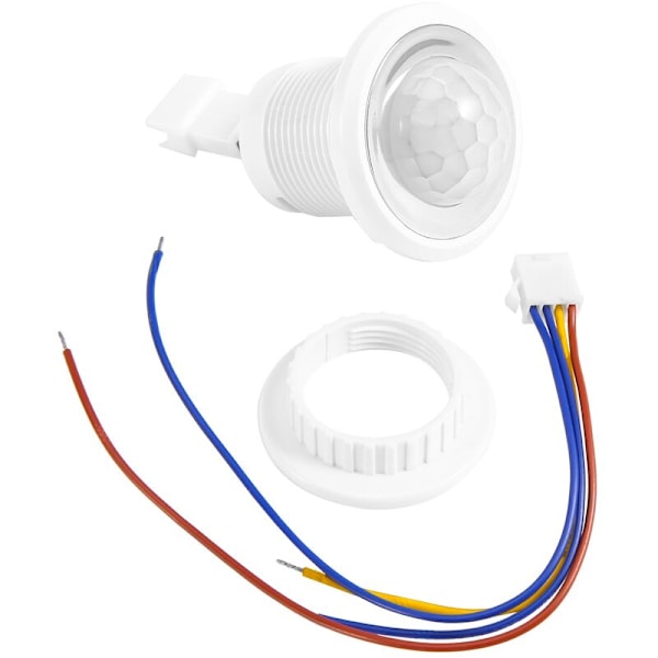 220V Mini PIR Infrarød Bevægelsessensor Detektion Justerbar Tid Automatisk Infrarød LED Heks