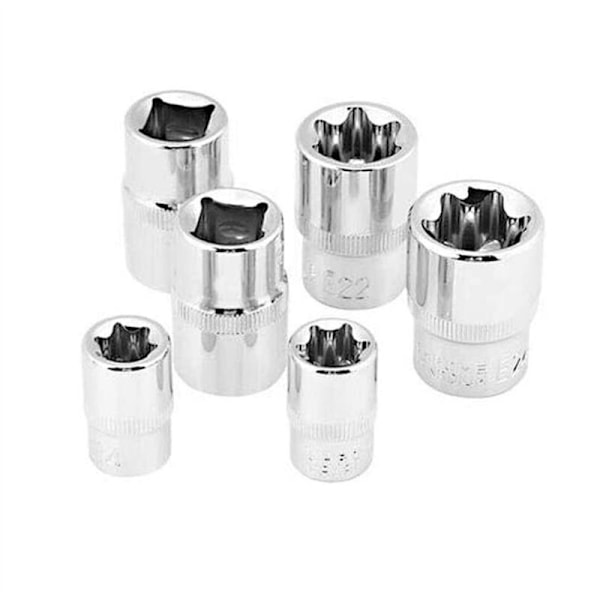 Tamper Proof Torx Star Bit Socket Set Torx Socket Set E4-E24 1/4 Tommers 3/8 Tommers 1/2 Tommers Drive 14 Pcs