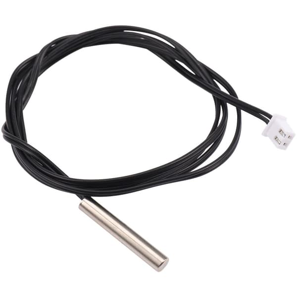 5 st 1 meter vattentät temperatursensor sond, 10K 3950 NTC rostfritt stål termistor sond, digital förlängningskabel, CPU temperatursensor, Bl
