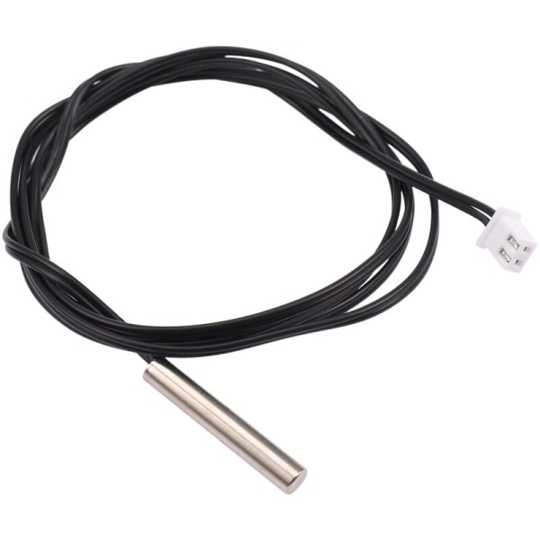 5 stk 1 meter vanntett temperatursensorprobe, 10K 3950 NTC rustfritt stål termistorprobe, digital forlengelseskabel, CPU temperatursensor, Bl
