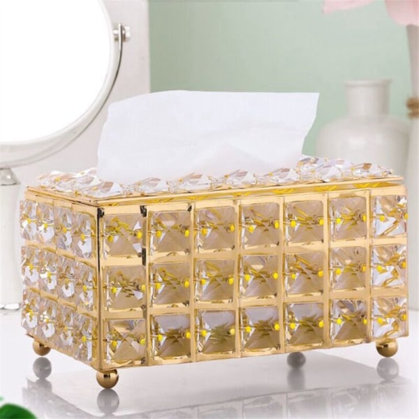 Mote Nordisk Krystall Serviettboks, Bord Serviett Oppbevaringsboks, Diamant Holder Bar, Stue Innredning, Gave B