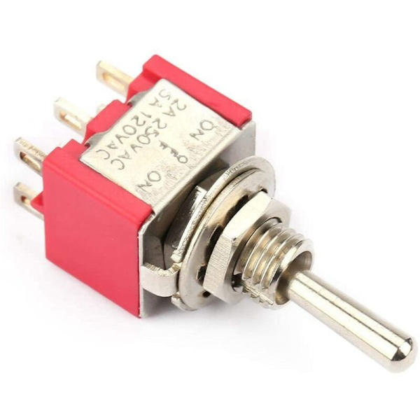 10 st ON-OFF-ON vippströmbrytare 3-lägesbrytare DPDT 6 stift 6 mm 2A/250VAC 5A/120VAC