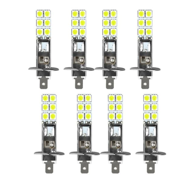 8 stk H1 6000K Super White 80W LED Hovedlyspærer Kit Tåkelys