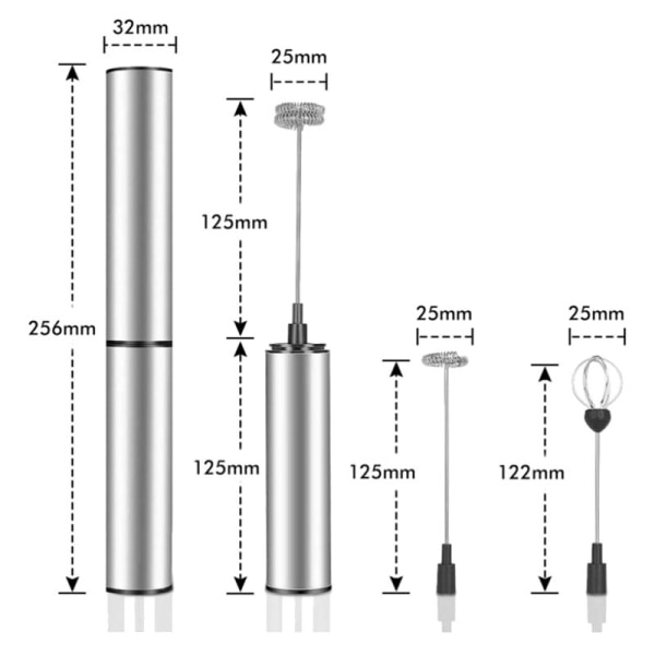 Elektrisk melkeskummer Håndholdt kaffeskummer Visp, USB oppladbar skumprodusent Bubbler Egg Beater for varm sjokolade
