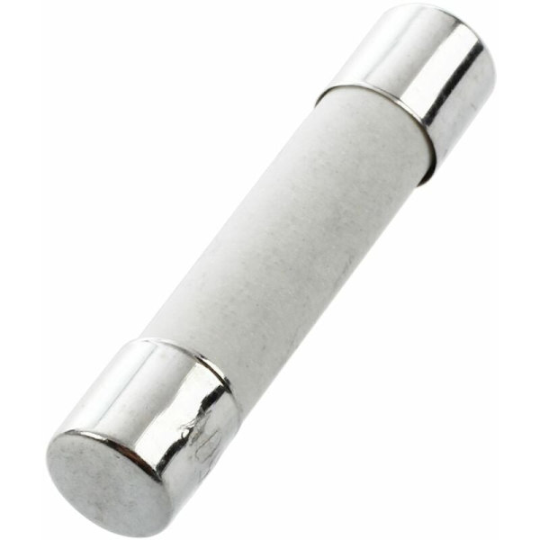 10 stk. AC 250V 15A 6x30mm Hurtigblæsende Cylindriske Keramiske Rørsikringer Hvid+Sølv