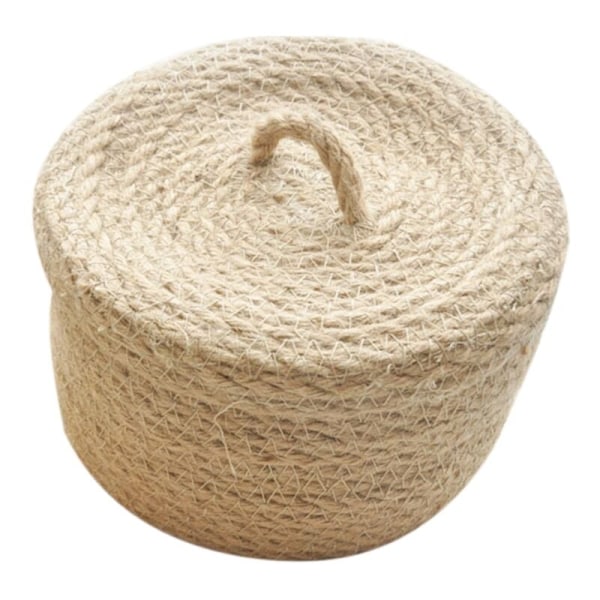 Nordisk stil jute boks vævet opbevaringsboks makeup smykker opbevaringsboks lille opbevaringsboks