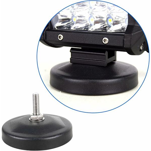 2 stk sterke magnetiske braketter, magnetiske festebraketter for LED-lyslist, LED-lyslist, LED-arbeidslys, for offroad bil lastebil SUV 4x4 (Brac