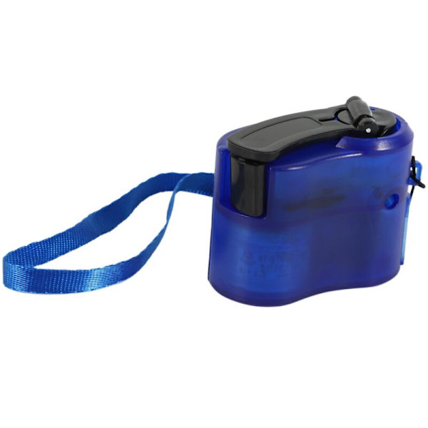 EDC USB-puhelimen hätälaturi retkeilyyn, vaellukseen, urheiluun, ulkoiluun, matkustamiseen - käsikampi, vaihde, työkalut, selviytyminen - sininen