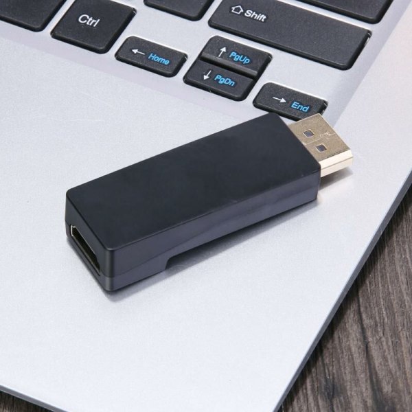 Displayport till DP-hane adapterkonverter DP-kontakt adapter 1080P Plug and Play