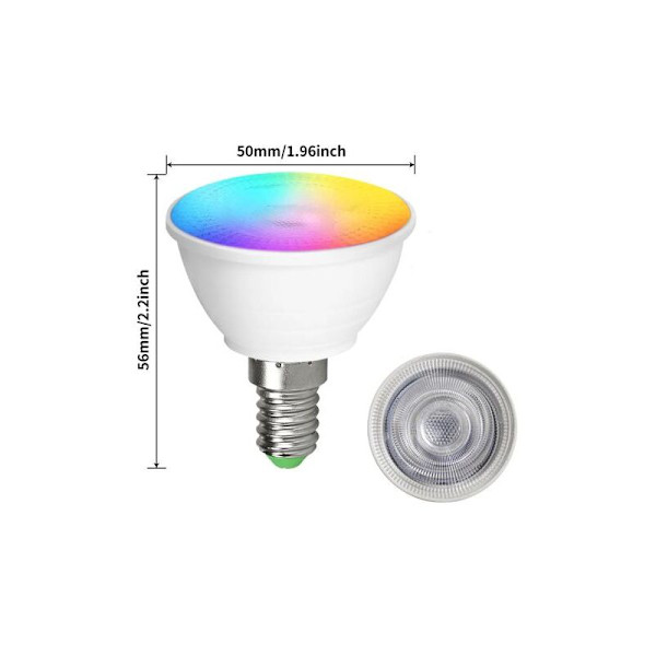 E14 3W RGB LED-lampa + Kalla vita färgväxlande projektorlampa med fjärrkontroll