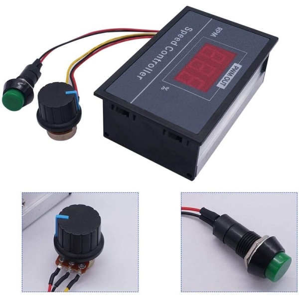 PWM DC-motorhastighetsregulator med digital display 30A PWM justerbar hastighet kontinuerlig regulator