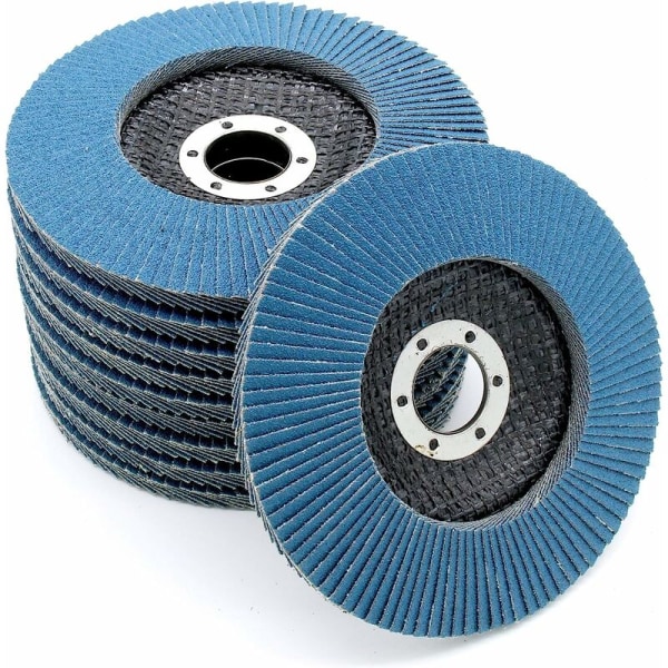 Disc Compartments │ blue │ 10 pieces │ Ø 125 mm │ grain 80 │ Stainless steel │ Abrasive Discs │ Flap Discs