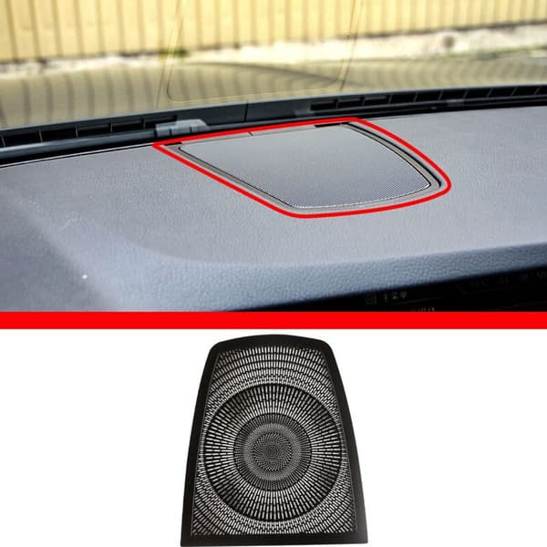 Dashboard Net Cover Center Console Audio Speaker Trim Stickers Til- 7 Serie 2009-2014 Bil Interiør