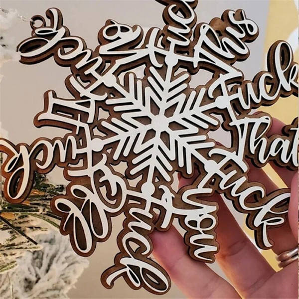 4 stk. Sjovt Julepynt Snefnug Ornament Hvid Elefant Ornament Fræk Snefnug Gave Jule Snefnug Ornament
