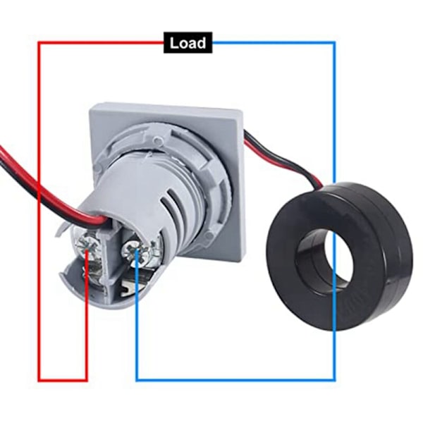 2 stk. Hertz strømspændingsmålere, digitalt voltmeter 3In1 22Mm amperemeter Hz-måler AC 60-500V strømfrekvensindikator