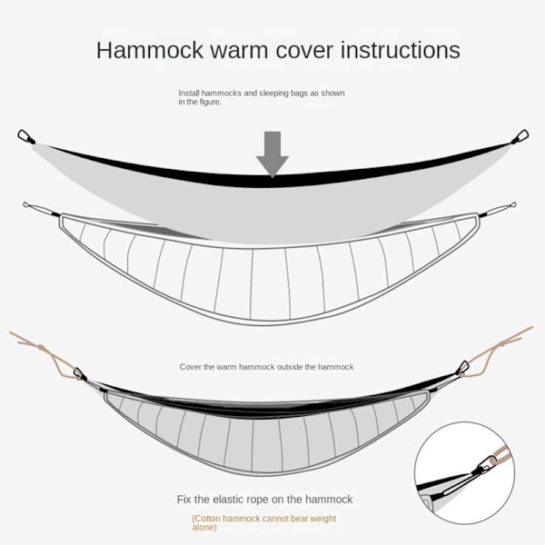 Ultralet Camping Hængekøje Varmt Tæppe Bærbar Hængekøje Udendørs Camping Sovepose Vandreture Rejse