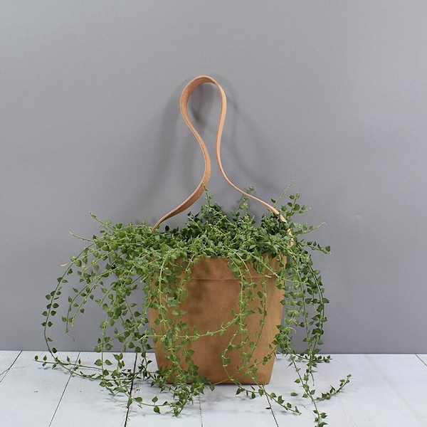 Blomsterpotte Planter Oppbevaringsboks Kraftpapir Veggmontert Kurv Hjem Hagedekor