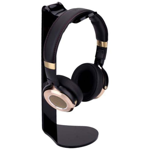 Akryl Hörlursställ för Headset, Skrivbordsställ för Hjälm (Svart)