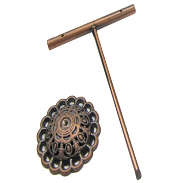 2 st Bärbara Örhängesställ Metall Stud Halsband Organizer Ornament T-formad Hängare Showcase Hållare Brons