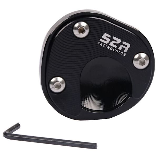 Motorsykkel sidesupport forstørrelsesplate for GPR150 APR125 CR150 APR150-6V CAFE Svart