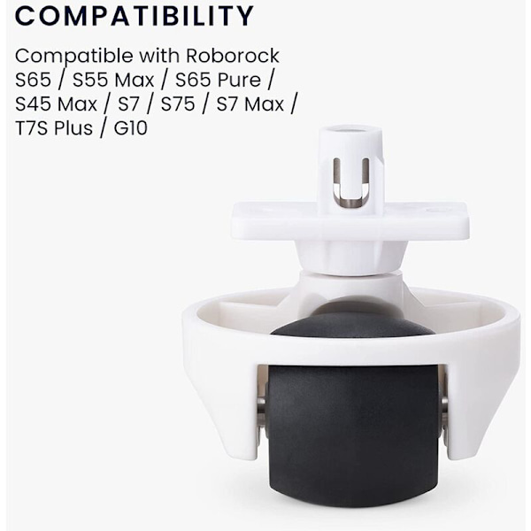 Ersättningsframhjul för Xiaomi Roborock S6 och S7-serien S65 S55 Max S65 Pure S45 Max S7 S75 S7 Max T7S plus G10