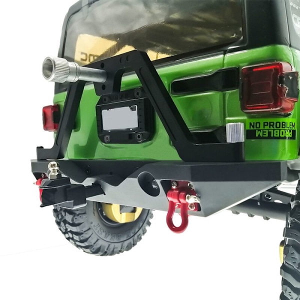 Metallstötfångare med LED-lampor för 1/10 RC Crawler Axial SCX10 90046 SCX10 III AXI03007 TRX4, Bakre