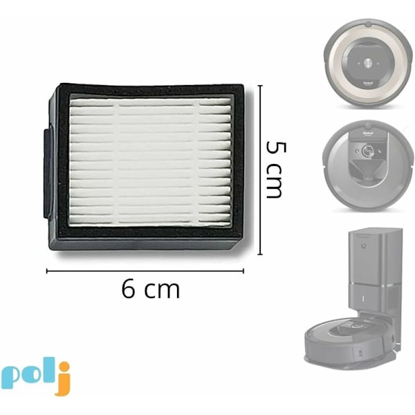 Kit med 3 kompatible filtre for iRobot Roomba E5 - i7 - i7 More
