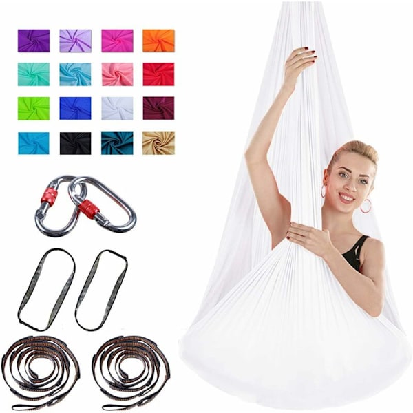 Aerial Yoga Elasticitet Silke Anti-Gravity Inomhus Yoga Hängmatta, Trasselfri, Innehåller Testade och Certifierade Loopar och Rep - 16-Fei Yu