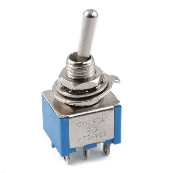 AC 3A/250V 6A/125V 6 Pin DPDT On/On 2 Position Vippekontakt Blå
