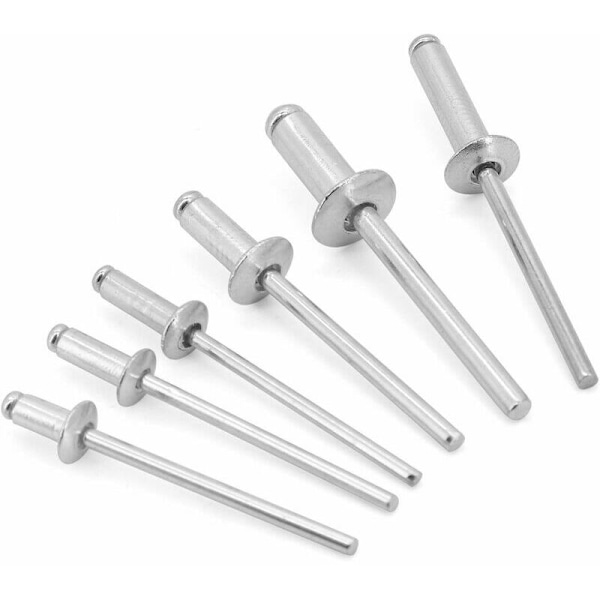 Blindnit, 500 st M3.2 M4 M5 Aluminium Blindnit Aluminium Popnit Blandade Nitar med Låda för Metall, Trä, Plast