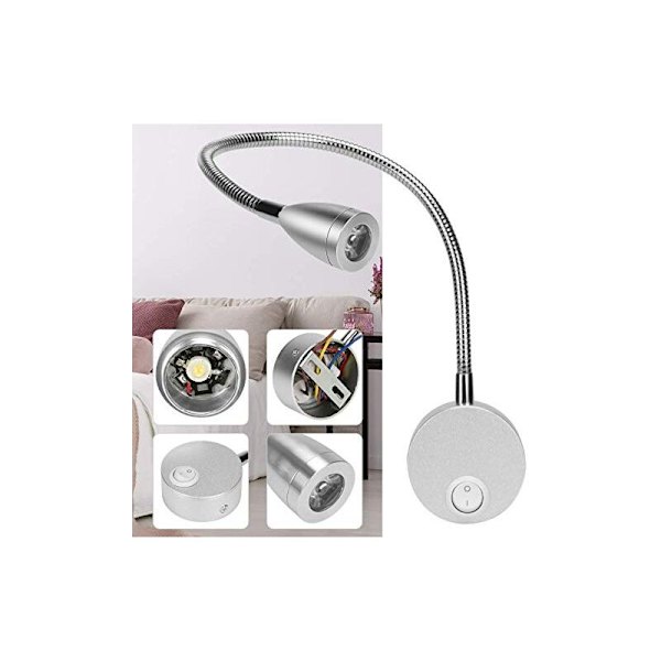 2-Lyset Bedside Vægslampe LED Læselampe Svanehalslampe 3W, 3000K Varmt Hvid Læselampe