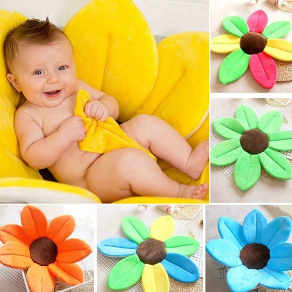 Nyfødt baby badekar pute sammenleggbar badekar voksende badeblomst badekar for baby vask voksende badekar for baby lekebad solsikke pute matte