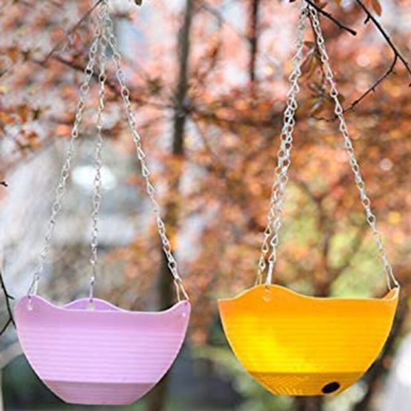 Plast hängande planter 3 st serie hängande korg inomhus utomhus rund växtkruka gräs orkidé rotting planter