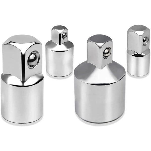 4 stk. Ratchet Adapter Adapter Sæt Stik Adapter Ratchet 1/2\" til 3/8\",3/8\" til 1/2\",1/4\" til 3/8\",3/8\" til 1/4 \"Reducerende Adaptere til Stikdåser og Bits