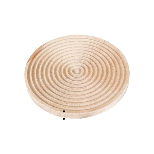 24 cm træplade eftermiddagsteholder Ripple L' rund dessertbakke kagebord dekoration makeup opbevaringsring